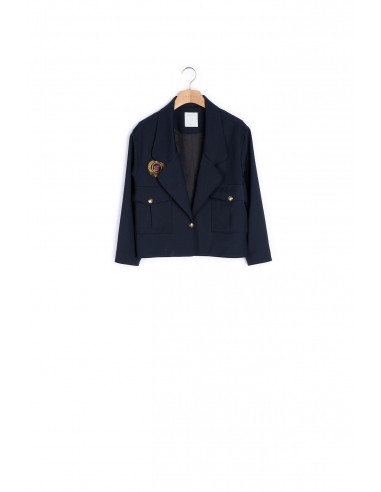 Veste tailleur courte avec patch Comparez plus de prix