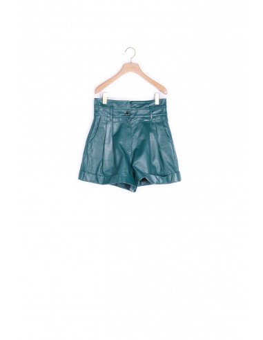 Short en cuir avec large revers vente chaude votre 